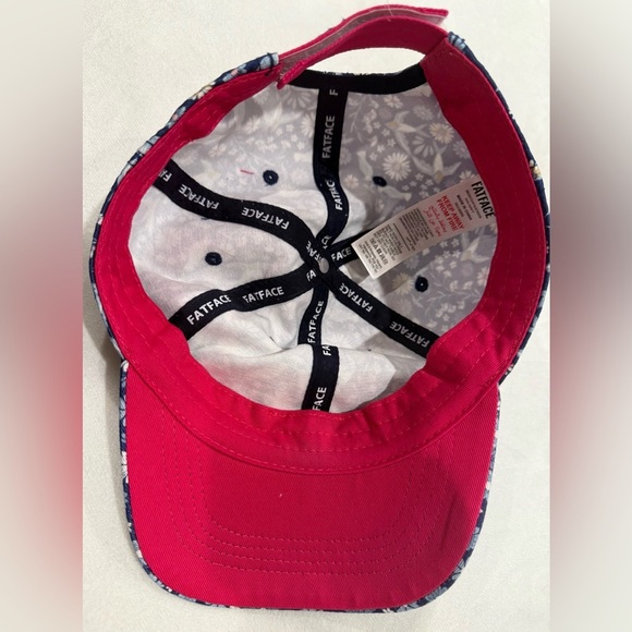 Fat Face Blue and White Floral/Bird Adjustable Baseball Hat - Picture 5 of 7